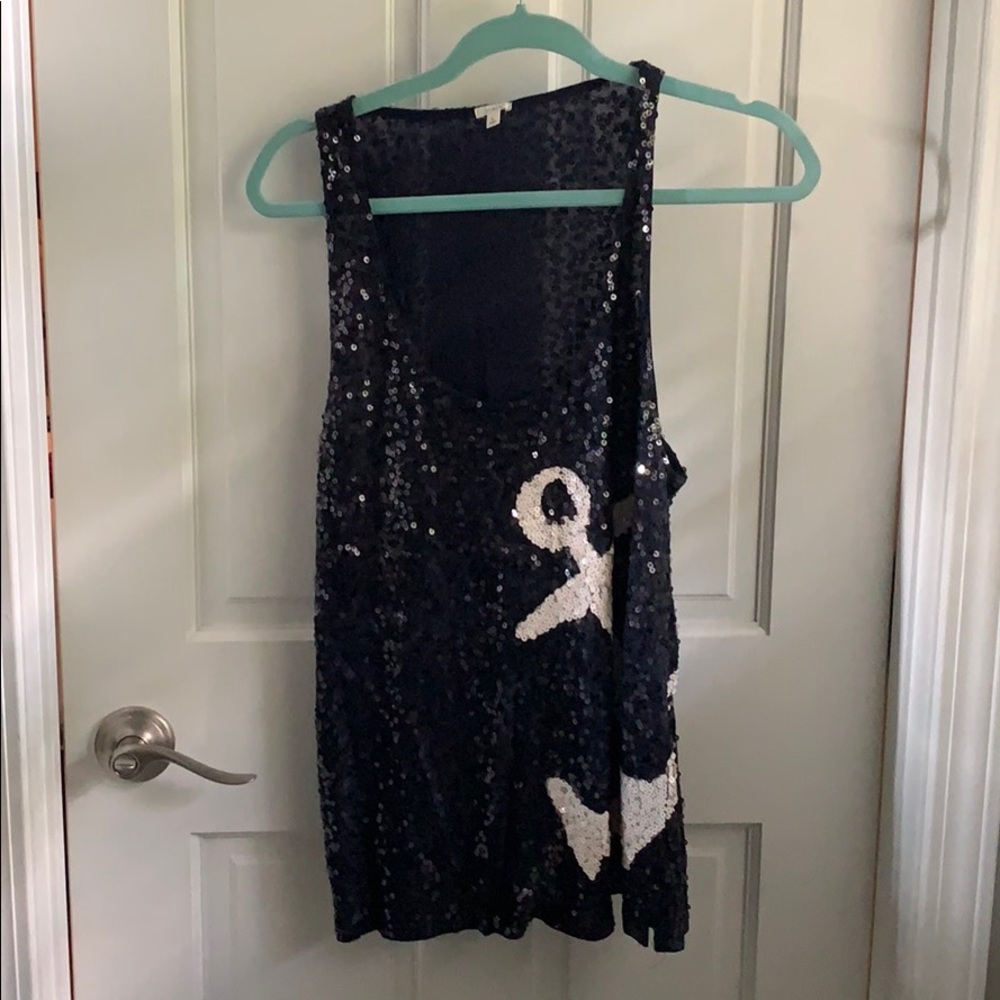 J. Crew sequin anchor tank